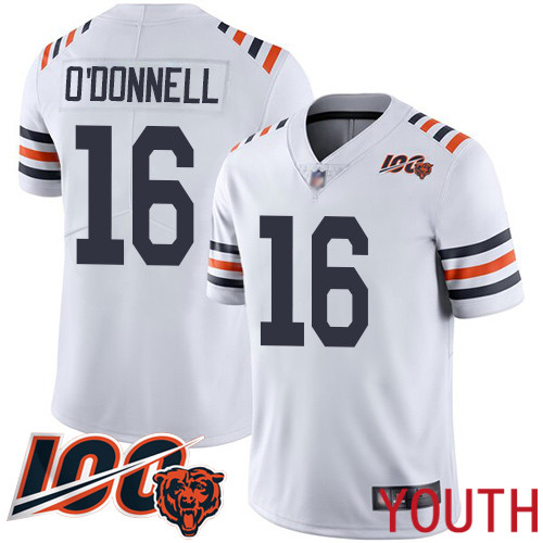 Chicago Bears Limited White Youth Pat O Donnell Jersey NFL Football 16 100th Season